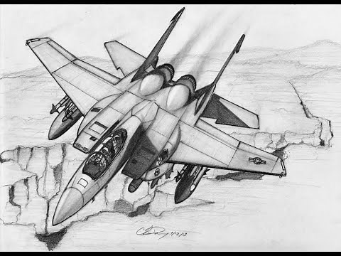 How to Draw a F-15 Strike Eagle