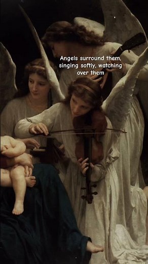 Song of Angels Lullaby for Mary Sleeping Baby Jesus by William Bouguereau #art #history #painting