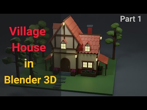 Learn to make 3d Village House in Blender 3D | 3d Medieval house in Blender - Part 1