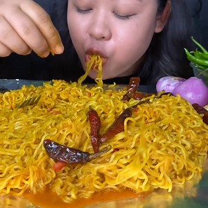 50K views · 1K reactions | UNLIMITED INDIAN MASALA MAGGI NOODLES EATING CHALLENGE | ASMR Recipe | Facebook