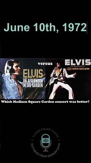 June 10th 1972 Elvis Live at Madison Square Garden