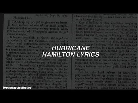 Hurricane - Hamilton Lyrics
