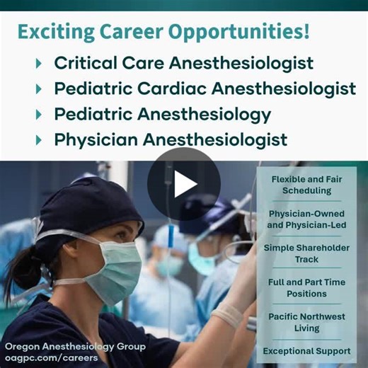 Anesthesiology Career Opportunities | Oregon Anesthesiology Group, PC