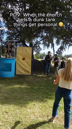 Wade in the water 🤷💧 #campusviewchurch #gainesvillefl #church #churchfun #fall #dunktank | CampusView Church