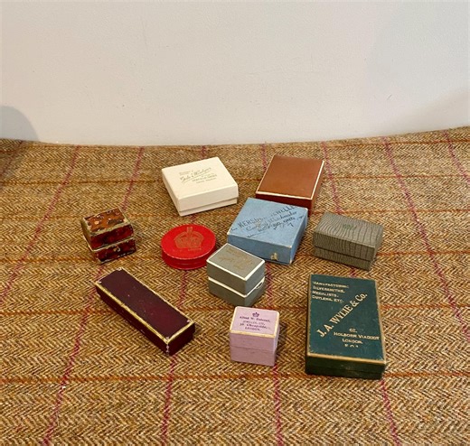 Collection of Vintage Card Jewellery Boxes & Ring Boxes. Antique Jewelry Boxes. British Jewellers - Etsy