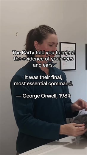 This is why people quote 1984. Because when power tells you to ignore what you heard and doubt what you saw, the system is already past saving face. Renee Nicole Good deserved justice, not excuses. #reneegood #fdt #1984 #truthmatters #politicaltiktok