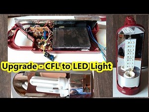 Upgrade- CFL To LED Emergency Light | Powered By 6v Lead acid Battery and boost converter| POWER GEN
