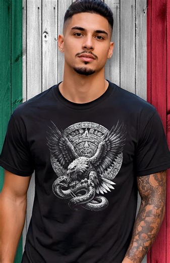 Mexican Eagle Aztec Calendar PNG Design (black Ko)-instant Download-300 DPI - Etsy UK