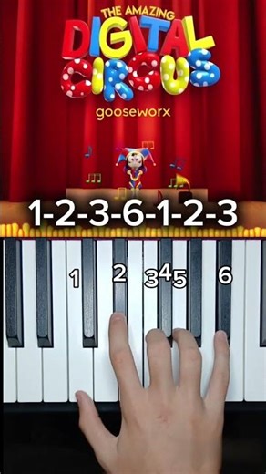 The Amazing Digital Circus - EASY Piano Tutorial #shorts #viral