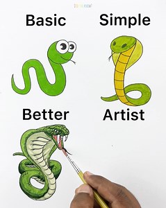Step by Step Drawing a Snake - Don't miss the end | Did you know?