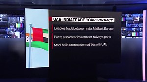 PM Narendra Modi strikes an agreement with the UAE to continue working on a major trade corridor linking India through the Middle East to Europe. He will inaugurate a Hindu temple in Abu Dhabi later today. Sudhi Ranjan Sen reports. https://trib.al/v9MCDtz | Bloomberg UK