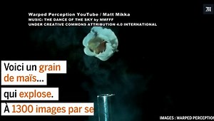 L'explosion d'un popcorn filmée (très) au ralenti