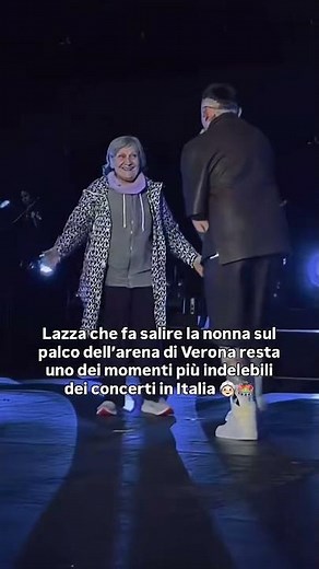 When Lazza brought his grandma on stage at the Arena di Verona #lazza #grandma #memories #foryou ...