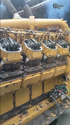 Caterpillar 3512 Diesel Engine Test Run #engineRebuild #caterpillarEngine