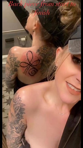 Back piece is finished! #inkedlife #inktherapy #tattoowoman #myartistisamazing Up in Flames Tattoo | Kerri Thro