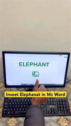 How to Insert Elephant (🐘) Symbol in MS Word | Easy Method #shorts #shortsfeed
