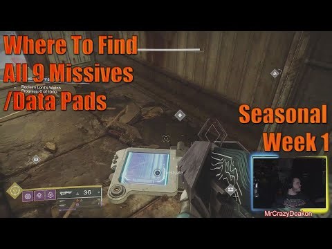 Destiny 2 Where To Find All 9 Seasonal Week 1 Missives/Data Pads
