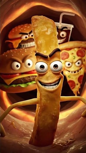 Burger, Pizza, Fries, Cola & Hot Dog 🍔🍕🍟🥤🌭 #JunkFoodRoast #DarkComedy #objecttalk #everydayobjects