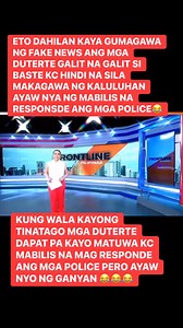 1.2M views · 10K reactions | BASTE DUTERTE GALIT NA GALIT AT NAG MURA PA KC AYAW NYA NG MABILIS NA RESPONSDE NG MGA POLICE BAKA KC MAHULI ANG KANILANG MGA ILLEGAL BA GAWAIN GUSTO NYA ANG POLICE PATULA NA HAWAK NYA | Pilipinas sa pagbabago | Facebook