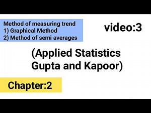 Method of measuring trend|| Graphical method || Method of semi averages|| ISS study