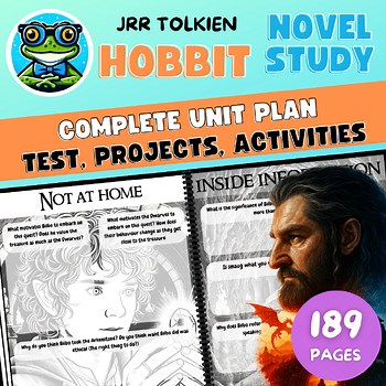 THE HOBBIT NOVEL STUDY - Unit Plan | Workbook Chapter Worksheets and lessons