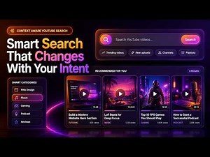 Smart Search UI with HTML, CSS & JavaScript | Context Aware Search Bar