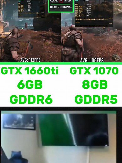 God of War Performance Comparison: GTX 1070 vs 1660 Ti