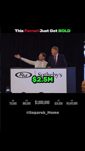 From $1M to $40M: The Craziest Ferrari Auction Ever! 🚨#bmw #lyrics