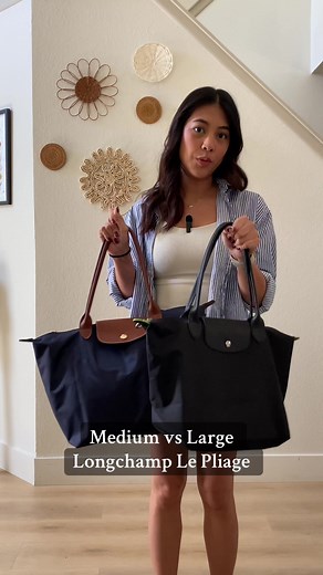 Comparing Medium and Large Longchamp Le Pliage Bags
