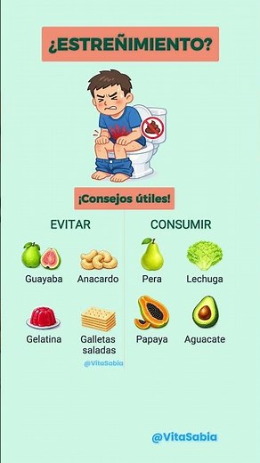 ALIMENTOS A EVITAR VS ALIMENTOS A CONSUMIR EN CASO DE ESTREÑIMIENTO