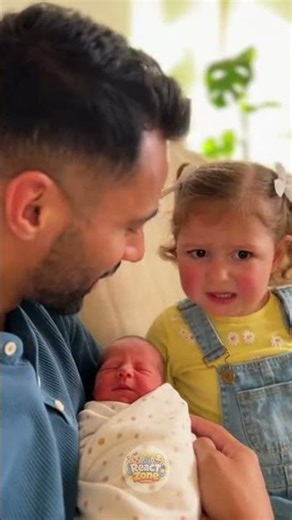 When a new baby comes into the family, does your older kid react like this too? #NewBabyAndSibling