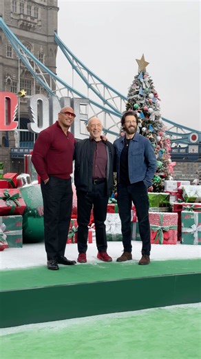 Feeling festive ✨ Dwayne Johnson, J.K. Simmons & Chris Evans brought some Christmas joy to London to celebrate #RedOneMovie, in cinemas now! #dwaynejohnson #therock #chrisevans #jksimmons #christmas #london | Warner Bros. Pictures