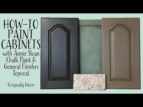 Cabinets with Annie Sloan Chalk Paint and General Finishes Top Coat