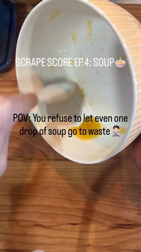 @lastsmear on Instagram: "Scrape Score Ep. 4: Soup 🍲 LASTSMEAR makes scraping way too satisfying. Tonight’s scrape: 9/10 🔥 What should I scrape next? 👇 #ScrapeScore #SoupTok #Satisfying #ASMR #FoodTikTok #OddlySatisfying #KitchenHacks #lastsmear"