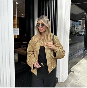 Sequin Bomber Jacket Women | Sparkly Glitter Fall Coat With Pockets | Party, Festival & Chic Outerwear - Etsy