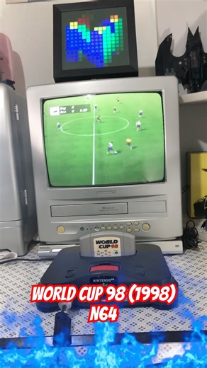 World Cup 98 (1998) short Nintendo 64 retrogaming set-up & N64 gameplay footage #gaming #shorts #n64