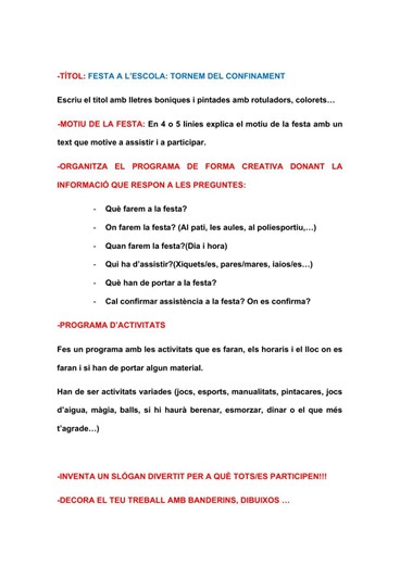 Escriptura creativa activity