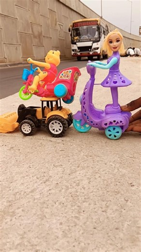 Remote Control Scooty Girl And Monkey Scooter Unboxing And Testing Short ||