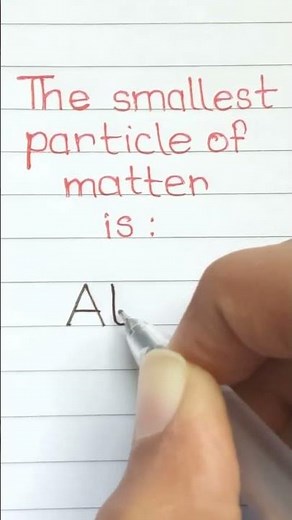 The smallest particle of matter