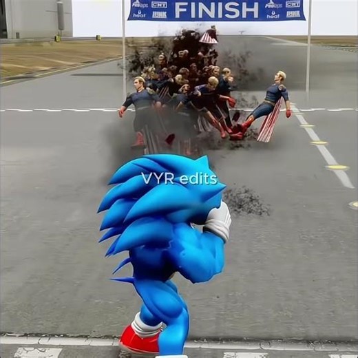 Power test 100 homelanders VS Team Sonic #animewar #sonic #foryou #edit #shortsfeed #shorts