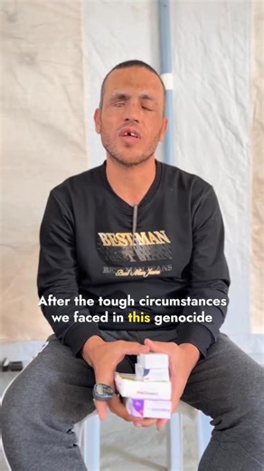 The Sameer Project on Instagram: "Ahmad was injured a year ago during the genocide. He lost his eyesight after head trauma, and has pain up and down his legs. He could not find the eyedrops he needs or the pain medication to ease his suffering, and the father of three wouldn’t be able to afford them even if available. He is completely reliant on his wife as his guide, to provide the sight that he lost, and she pleaded for help for her husband. The Sameer Project brought Ahmad to our medical poin