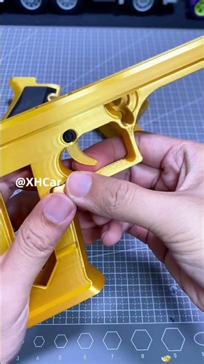 How to make a Gold Desert Eagle with a 3D Printer 🔥 #3dprinting #diy #toys