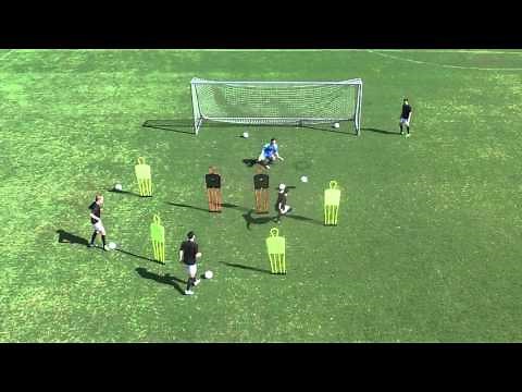 Soccer Drills: One of the best Shooting drills with dummies