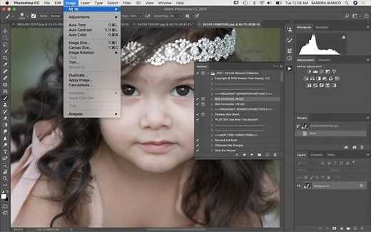Portrait and Skin Retouching Photoshop Actions