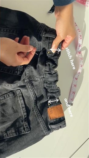 How to Take in Jeans | No Sewing Machine Needed!