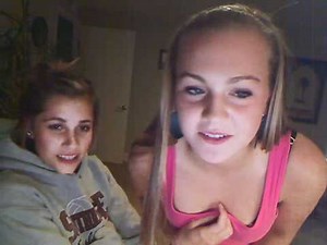 Super funny girls have no clue how to use web cam....