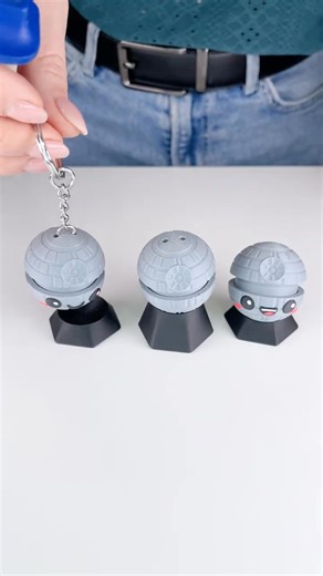 12K views · 84 reactions | ✨ Star Wars Kawaii Death Star, Clicker & Keychain! • STL and 3MF files ➡️ Download 3D print model: https://cults3d.com/:2889251  Designed by ValeriaMomo | Cults. | Facebook