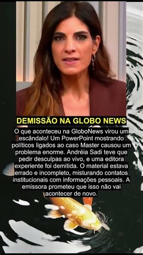 DEMISSÃO NA GLOBO NEWS #shorts