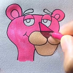 How to draw pink Panther | All About Art