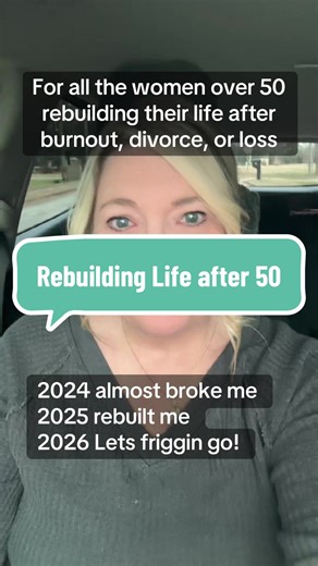 Rebuilding life after 50? For women navigating burnout, divorce, or loss and stepping into confidence, peace, and their second chapter. It’s not easy, but it’s worth it. You will find your joy again! Have patience and give yourself grace. #rebuildingmyself #lifeafterdivorce #healing #womenover50